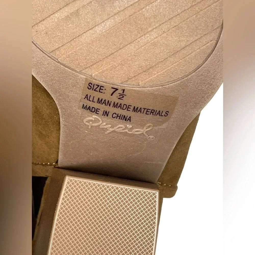 Qupid Suede Open Toe Shoes With Strings That Tie - image 5